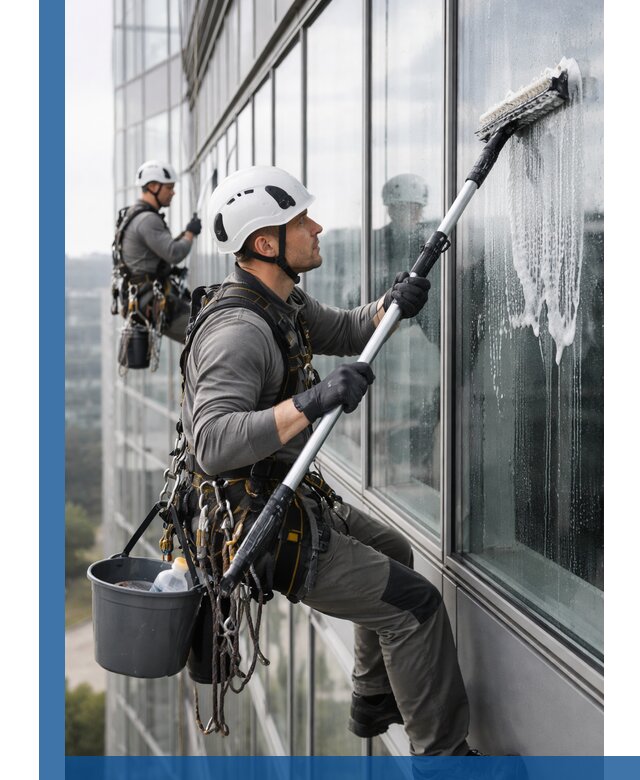 Высотная мойка сплошного остекления с выездом в Гукове