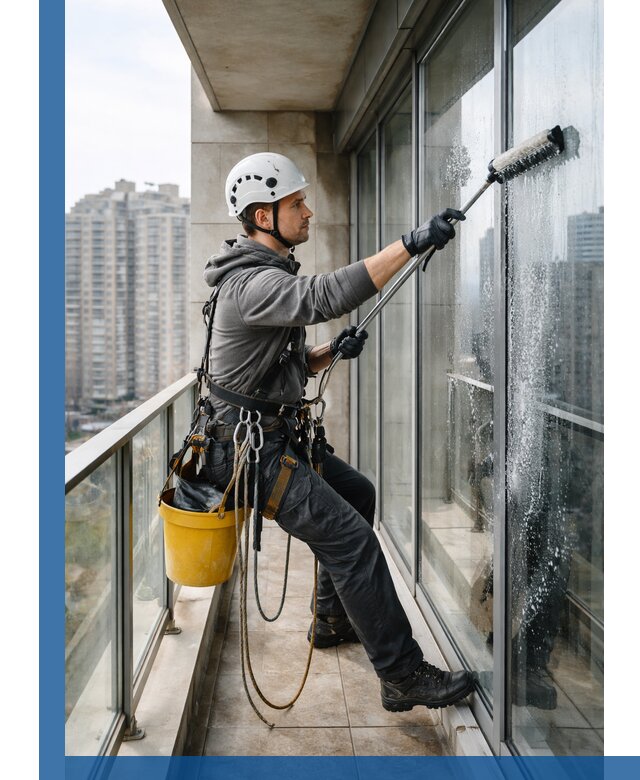 Профессиональная мойка балконного остекления в Гукове