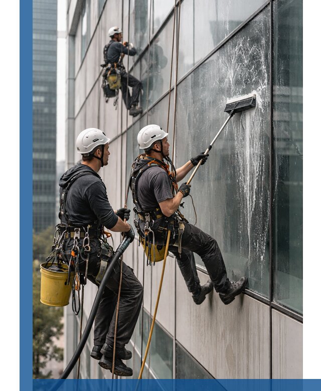 Профессиональная высотная мойка фасадов зданий в Гукове