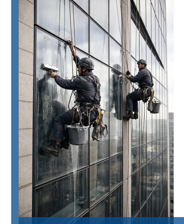 Профессиональная мойка стеклянных фасадов зданий в Гукове