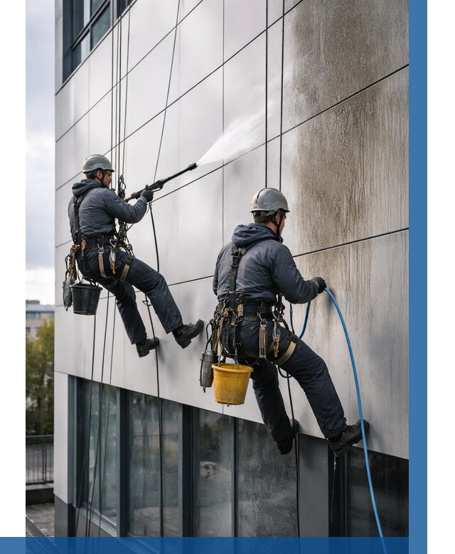 Мойка фасада из композита в Гукове по цене от 308 р. | ВЫСОТНИК-Гкв