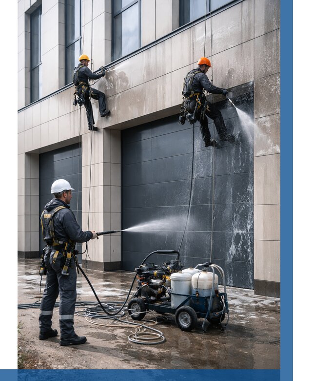 Послестроительная мойка фасада в Гукове от 308 р. | ВЫСОТНИК-Гкв