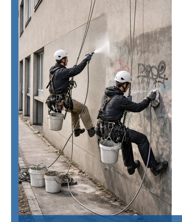 Антиграффити покрытие фасада с защитой от надписей в Гукове