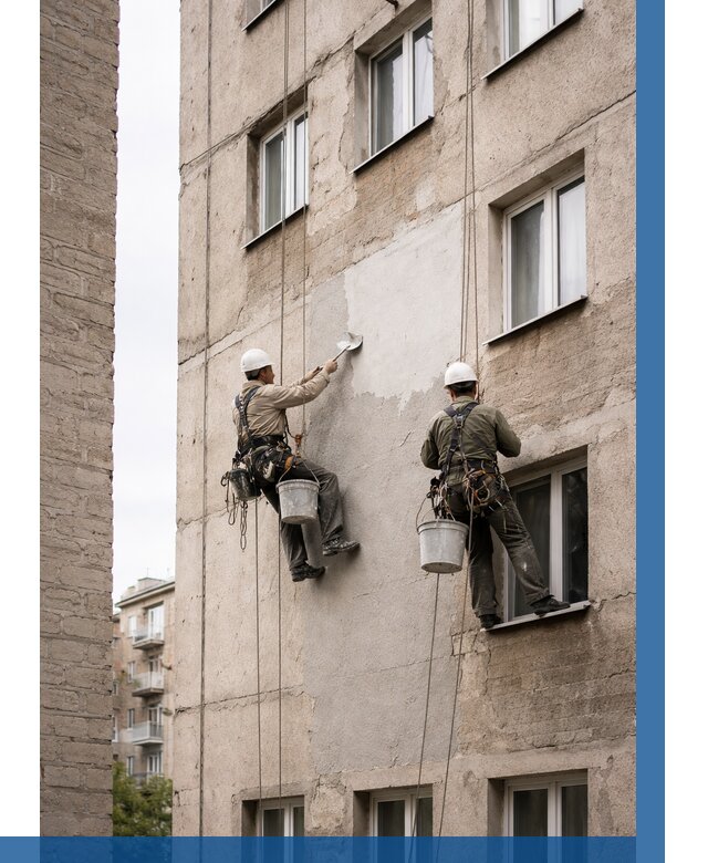 Косметический ремонт фасада в Гукове от 1129 р. | ВЫСОТНИК-Гкв