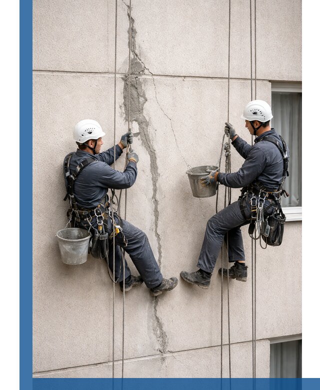 Заделка трещин на фасаде в Гукове с гарантийным ремонтом