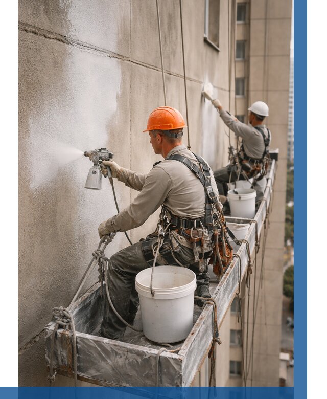 Грунтовка фасада на высоте в Гукове от 123 р. | ВЫСОТНИК-Гкв