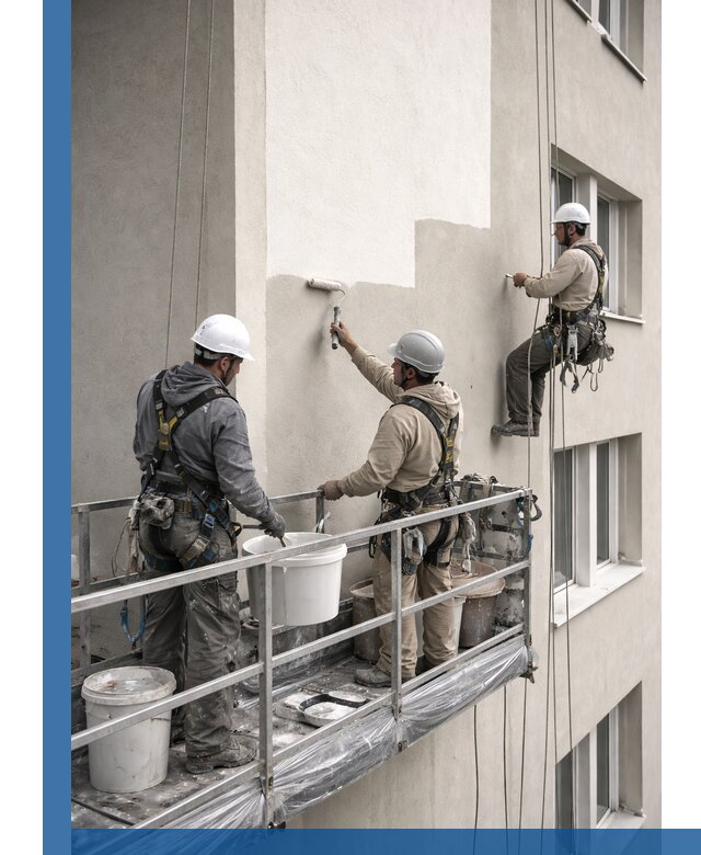 Покраска оштукатуренного фасада в Гукове под ключ с гарантией