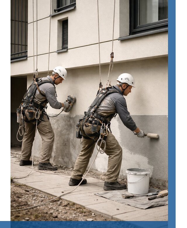 Окраска цоколя здания в Гукове от 462 р. под ключ | ВЫСОТНИК-Гкв