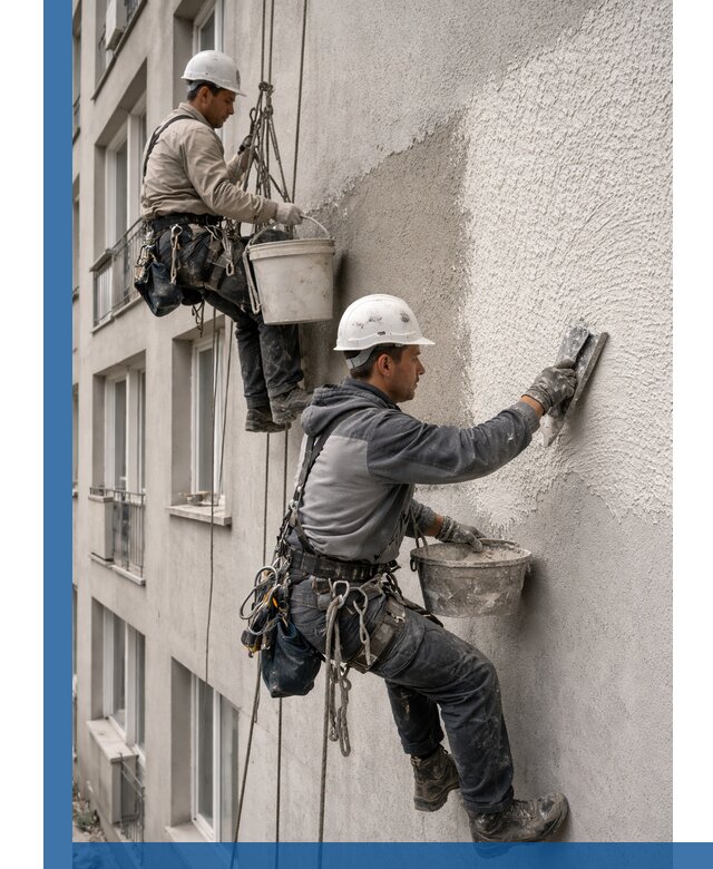 Нанесение декоративной штукатурки короед на фасад в Гукове