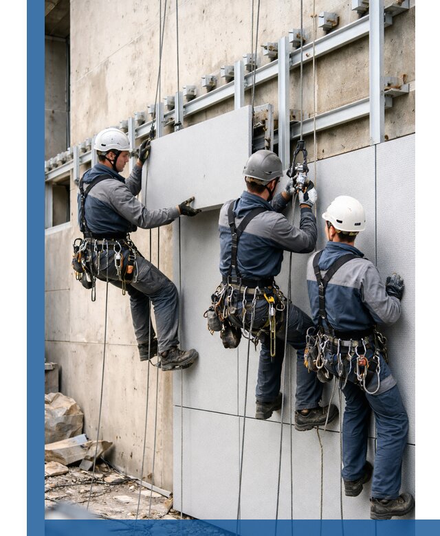 Монтаж вентилируемого фасада в Гукове под ключ с гарантией качества