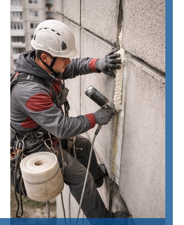 Утепление межпанельных швов в Гукове от 719 р. | ВЫСОТНИК-Гкв