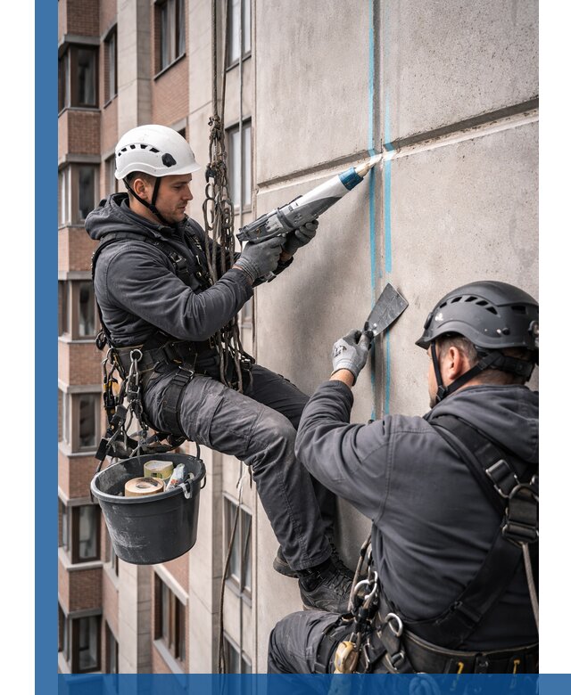 Вторичная герметизация швов фасада и кровли в Гукове