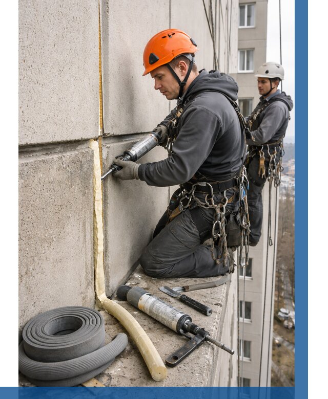 Теплый шов межпанельные швы в Гукове от 719 р. | ВЫСОТНИК-Гкв