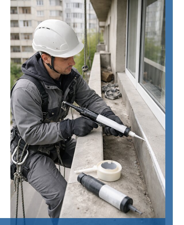 Герметизация швов лоджии в Гукове от 4620 р. | ВЫСОТНИК-Гкв