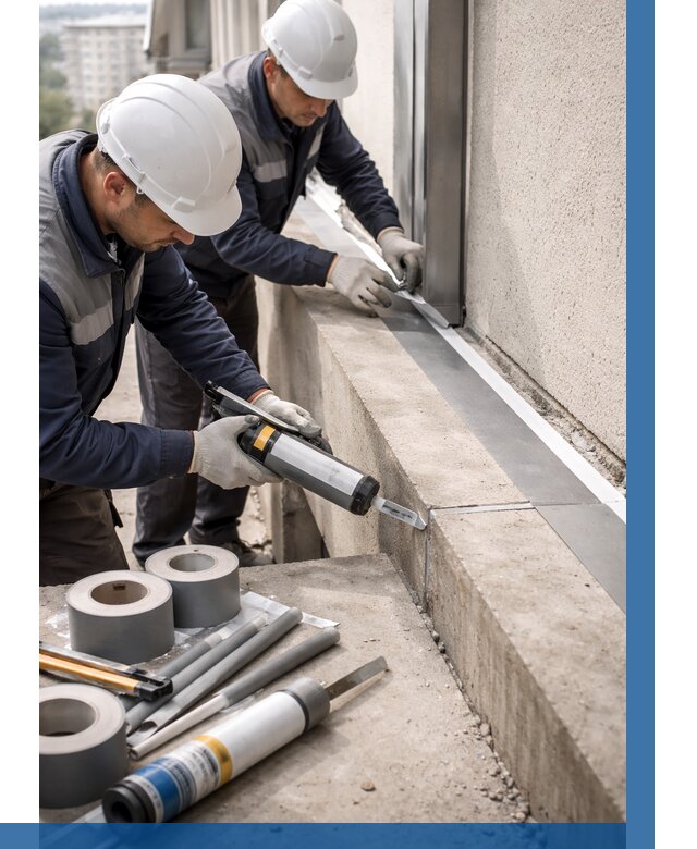 Герметизация примыкания балкона в Гукове от 4620 р. | ВЫСОТНИК-Гкв