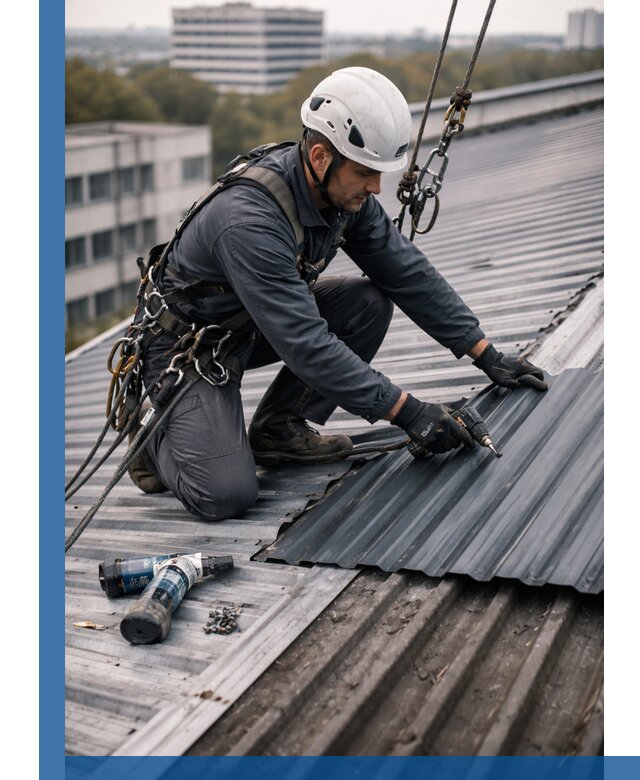 Ремонт профнастила на кровле в Гукове, работы под ключ