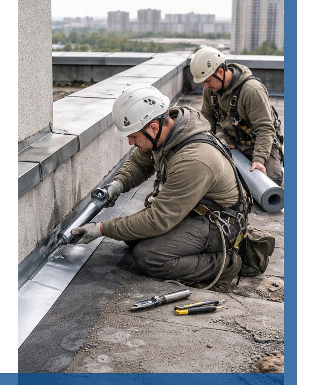 Ремонт кровельных примыканий в Гукове от 1232 р. | ВЫСОТНИК-Гкв