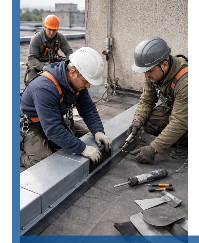 Ремонт кровельных примыканий в Гукове профессионально