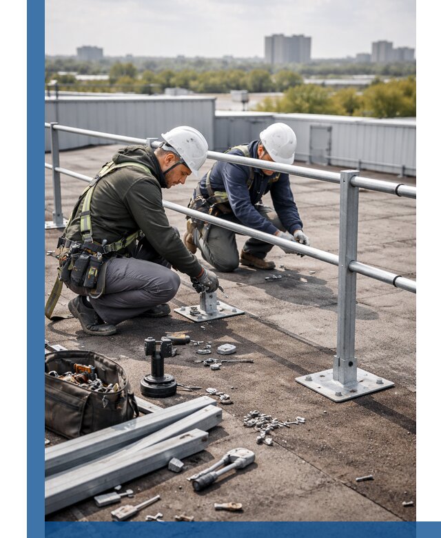 Монтаж кровельного ограждения в Гукове под ключ с гарантией