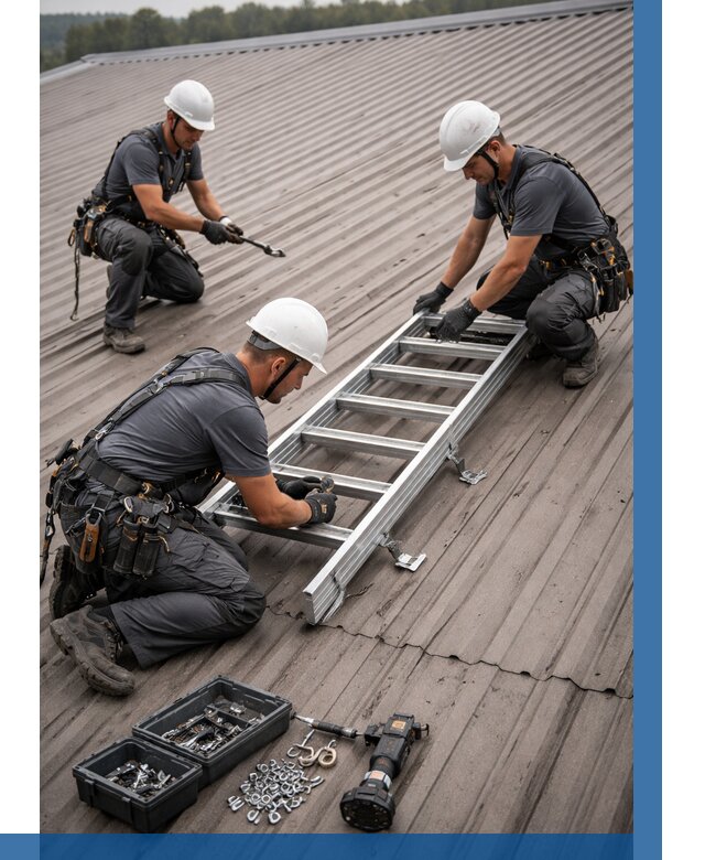 Монтаж кровельной лестницы в Гукове от 4620 р. | ВЫСОТНИК-Гкв