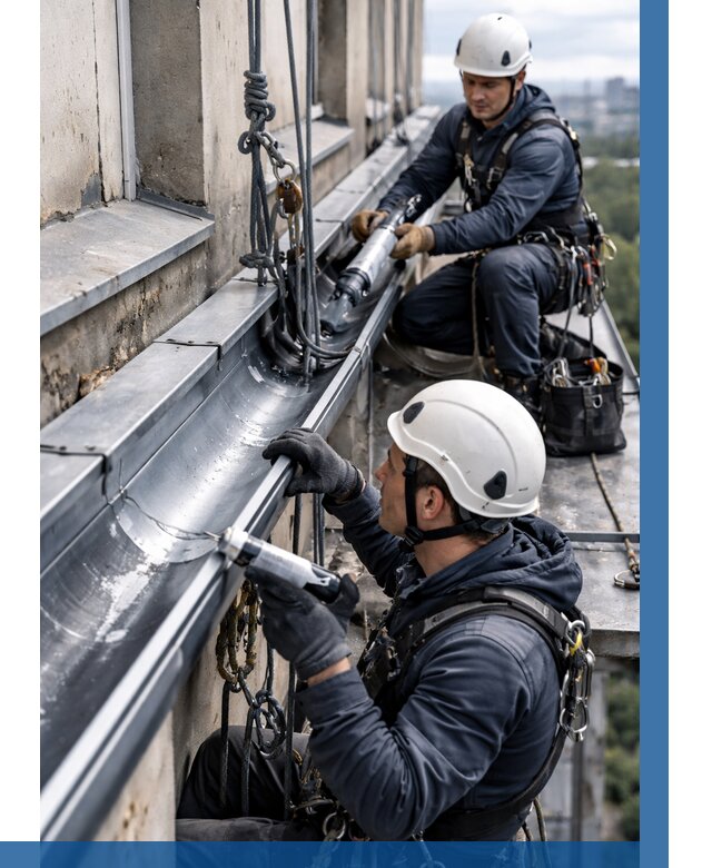 Ремонт водосточных желобов в Гукове от 6673 р. | ВЫСОТНИК-Гкв