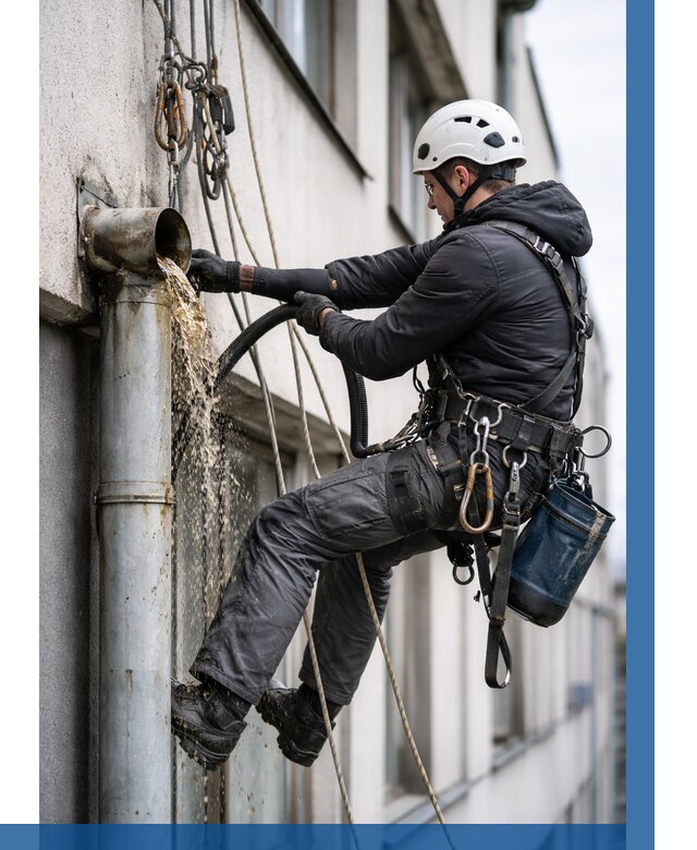 Прочистка водосточных труб в Гукове от 3593 р. | ВЫСОТНИК-Гкв