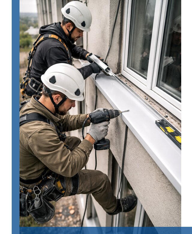 Профессиональный монтаж оконных отливов и отведения воды в Гукове