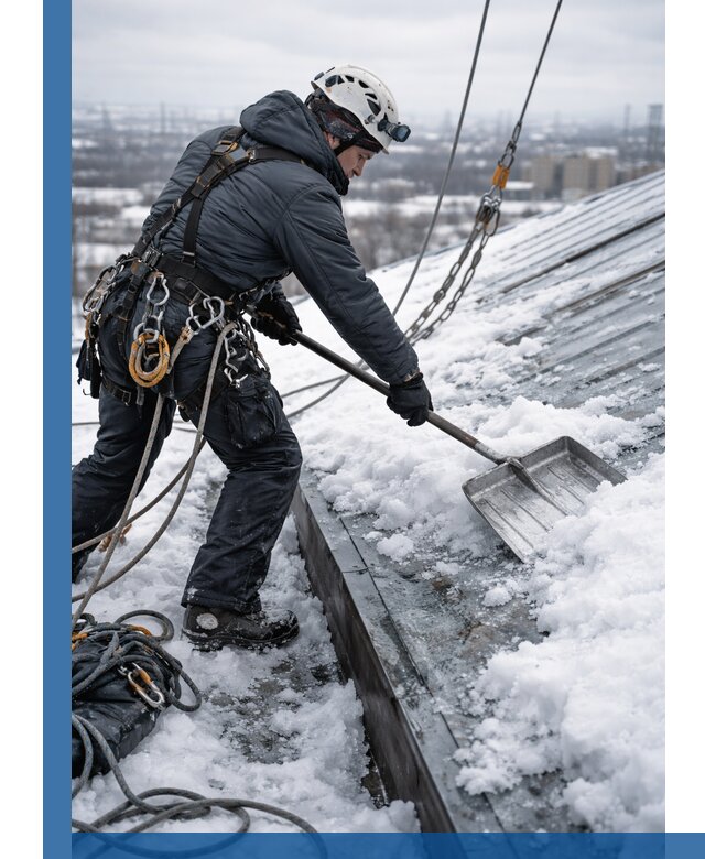 Профессиональная очистка кровли от снега и наледи в Гукове