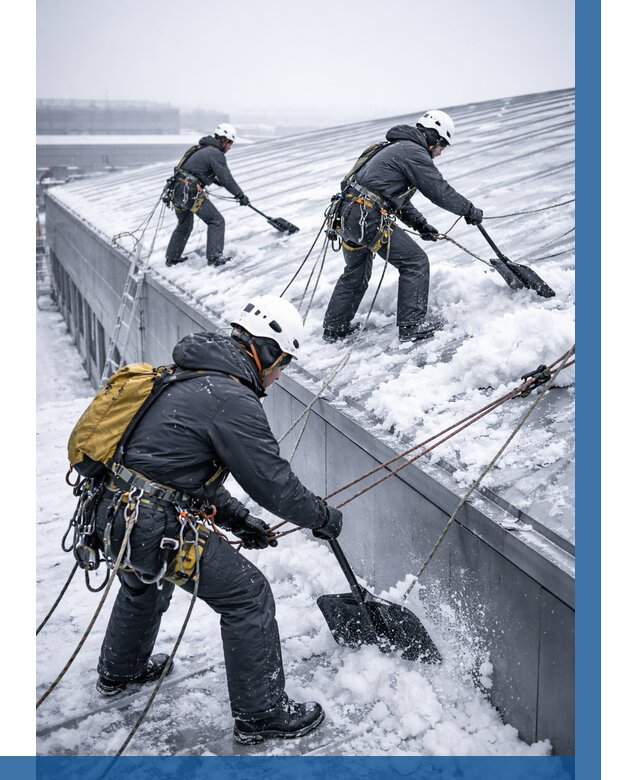 Очистка навесов от снега в Гукове от 4620 р. | ВЫСОТНИК-Гкв