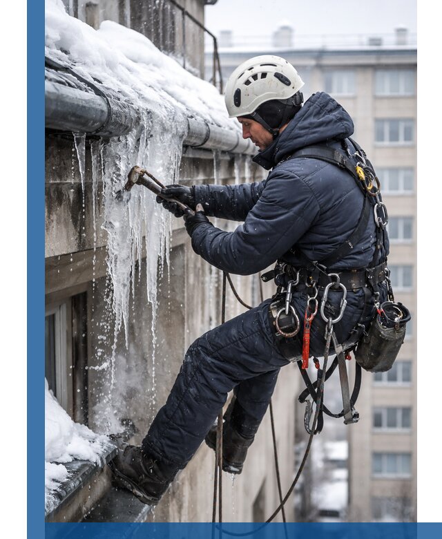 Удаление наледи и чистка водостоков в Гукове оперативно и безопасно