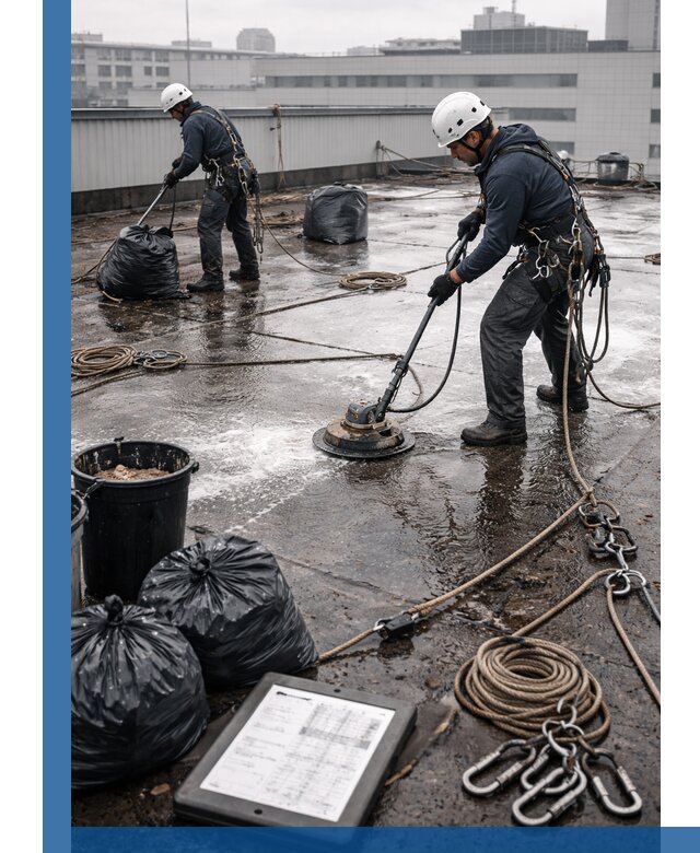 Плановая очистка кровли по графику в Гукове для безопасности