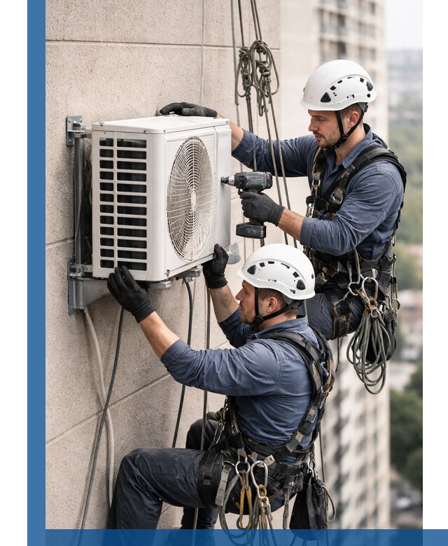 Монтаж внешнего блока кондиционера в Гукове установка и крепление