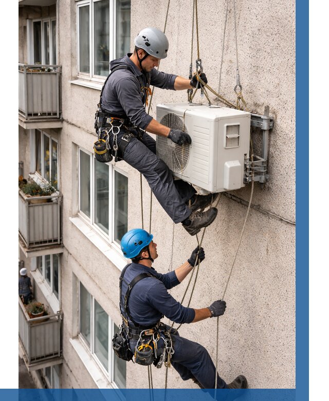 Перенос внешнего блока кондиционера в Гукове от 9239 р.| ВЫСОТНИК-Гкв