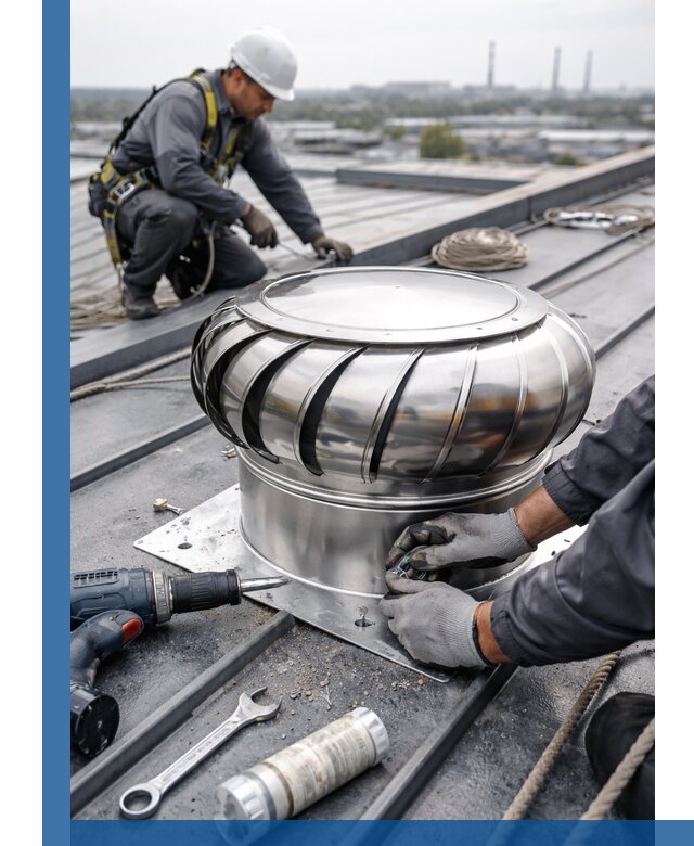 Установка дефлекторов на кровле в Гукове профессионально