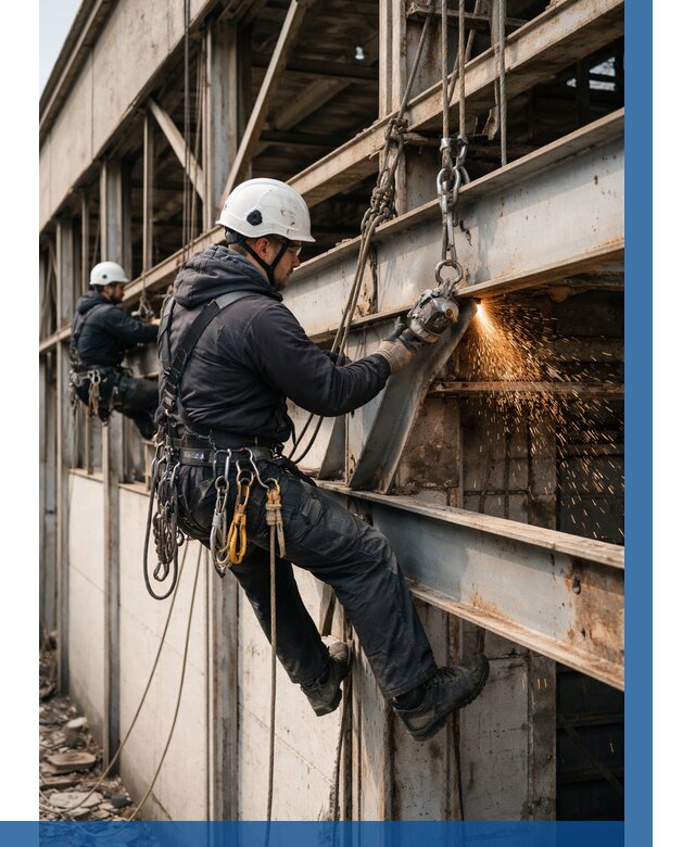 Демонтаж металлоконструкций на высоте в Гукове от 6673р. |ВЫСОТНИК-Гкв