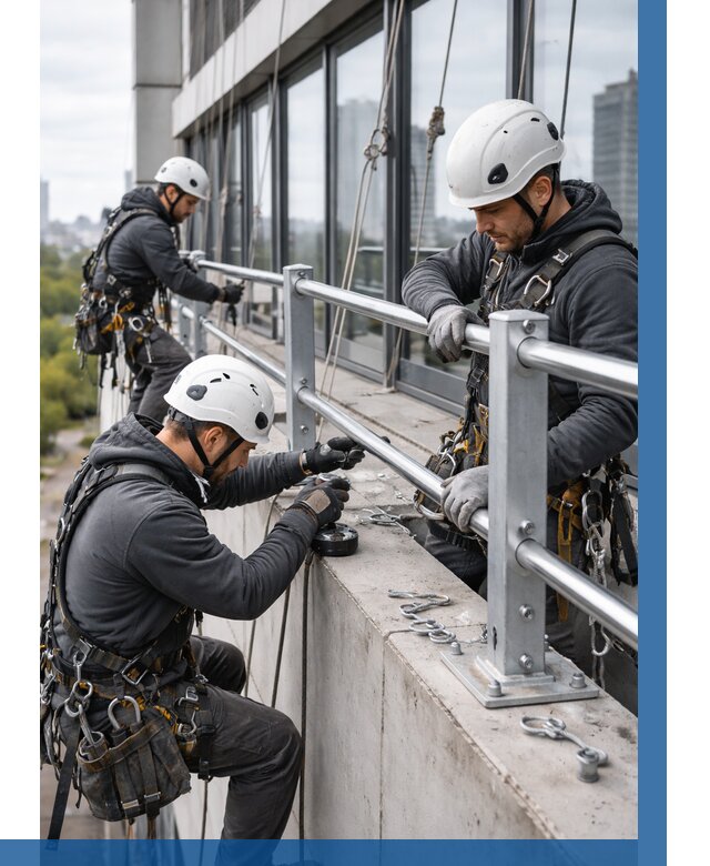 Монтаж ограждений на высоте в Гукове, от 1232 р. | ВЫСОТНИК-Гкв