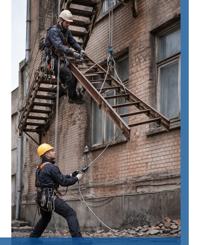 Демонтаж пожарной лестницы в Гукове от 12319 р. | ВЫСОТНИК-Гкв