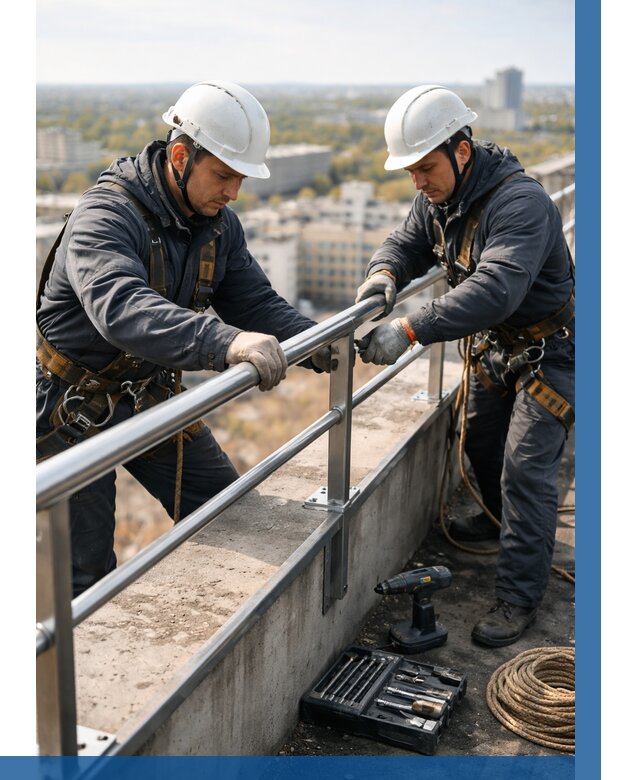 Монтаж перил на высоте в Гукове от 2567 р. | ВЫСОТНИК-Гкв