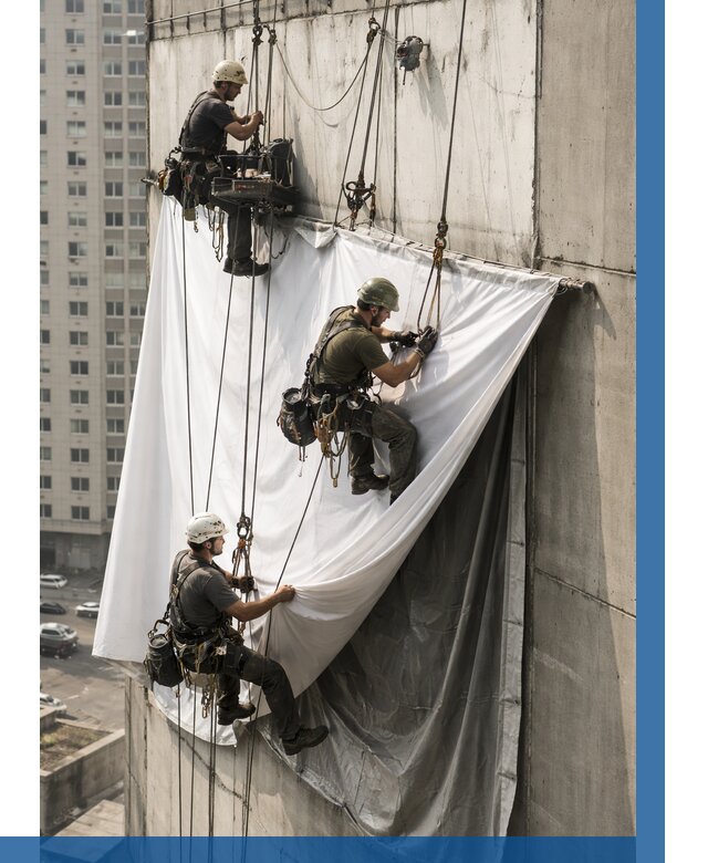 Замена баннерного полотна в Гукове от 6673 р. | ВЫСОТНИК-Гкв—заказать