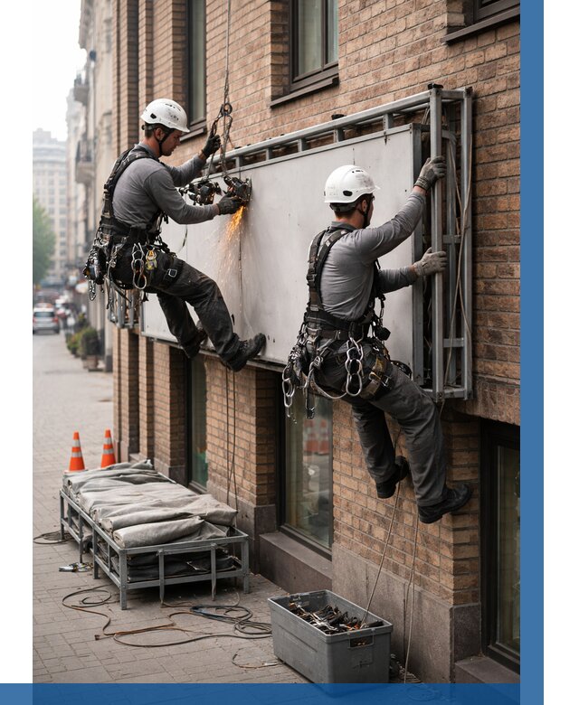 Демонтаж рекламной вывески в Гукове от 6673 р. | ВЫСОТНИК-Гкв