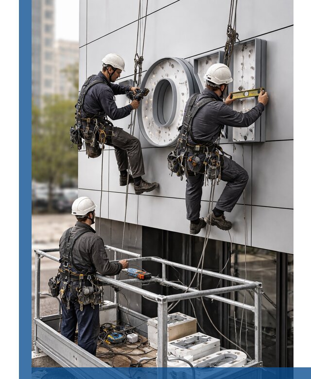 Профессиональный монтаж световых букв в Гукове под ключ