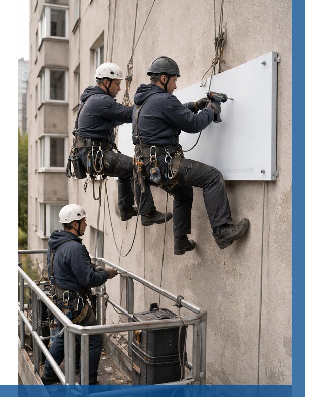 Монтаж табличек и указателей в Гукове от 3593 р. | ВЫСОТНИК-Гкв