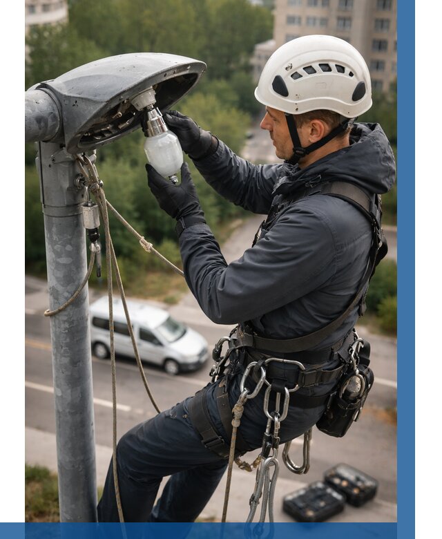 Замена ламп на высоте в Гукове от 2567 р. | ВЫСОТНИК-Гкв