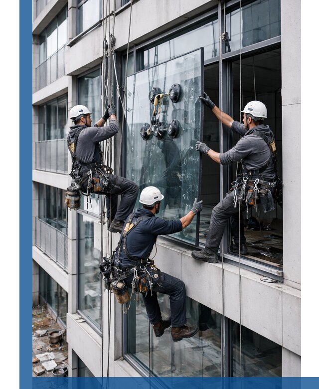 Фасадное остекление и монтаж витражей зданий в Гукове под ключ
