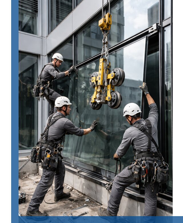 Структурное остекление фасадов в Гукове монтаж и обслуживание