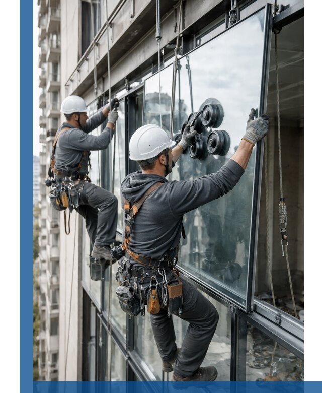 Витражное остекление фасадов и лоджий в Гукове под ключ