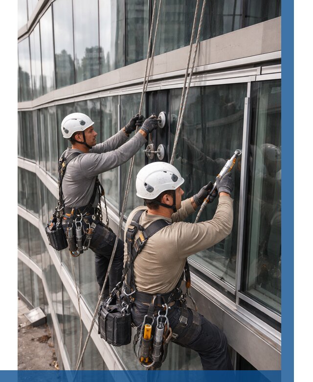 Радиусное остекление фасада в Гукове от 12319 р. | ВЫСОТНИК-Гкв