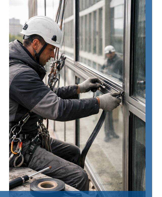 Ремонт витражных конструкций в Гукове от 3593 р. | ВЫСОТНИК-Гкв