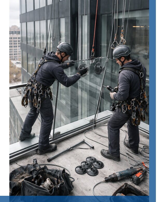 Монтаж стеклянных ограждений в Гукове от 2567 р. | ВЫСОТНИК-Гкв