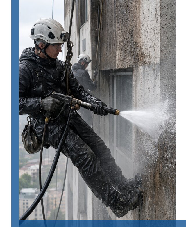 Гидроструйная очистка фасадов и конструкций в Гукове